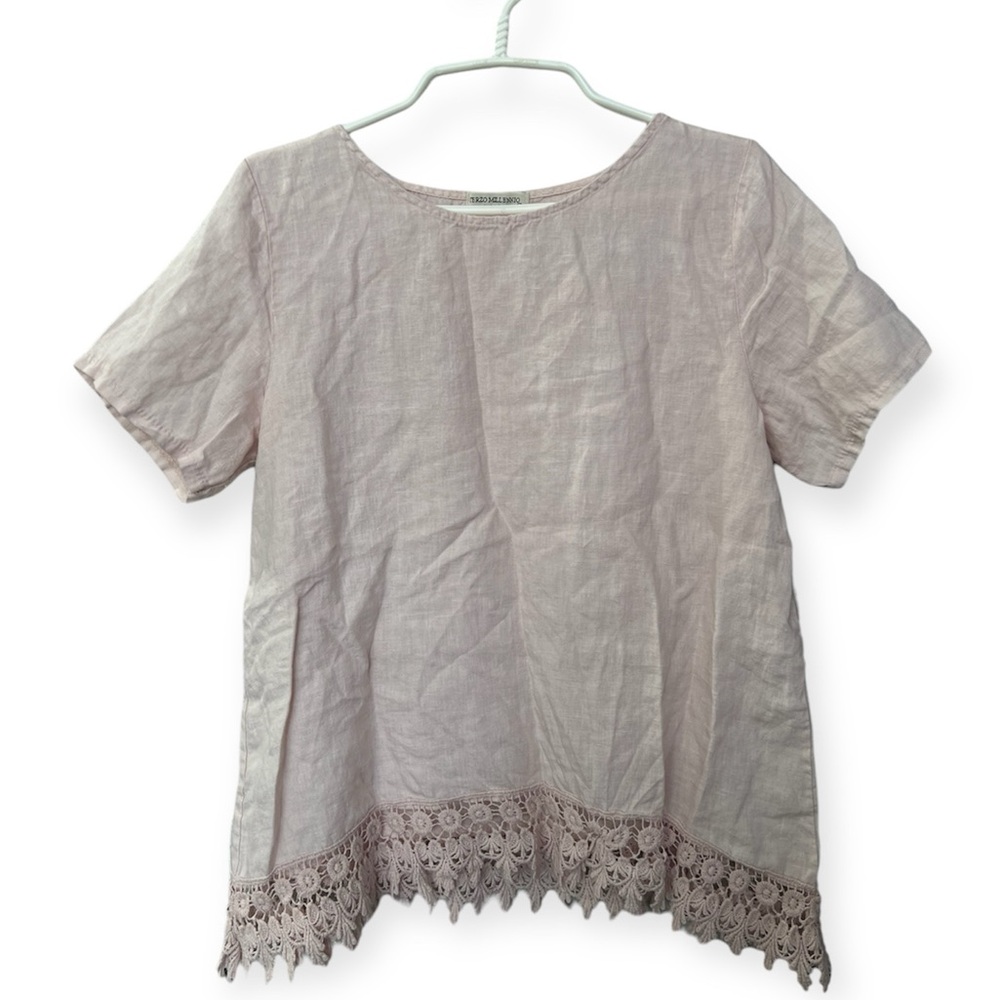 Terzo Millennio Made in Italy 100% Linen Top Size L